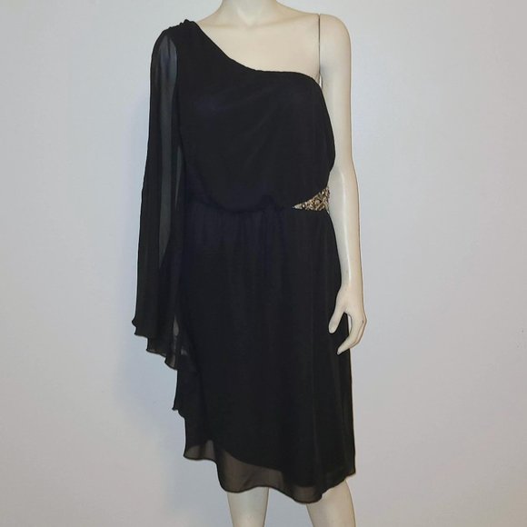 TORRID One Shoulder Cape Sleeve Dress, Size 14 - Picture 3 of 6